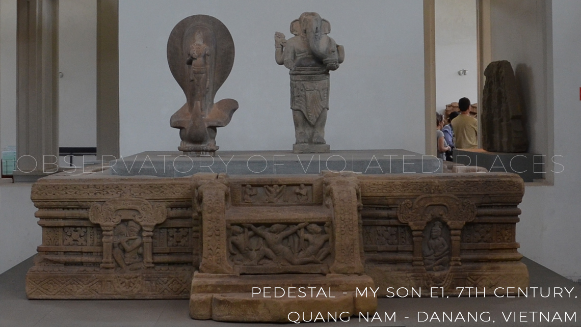 PEDESTAL - My Son E1, 7th century, (Quang Nam - Museum of Cham Sculpture - Danang, Vietnam)